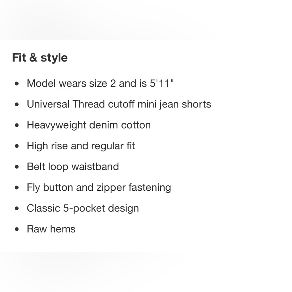 NWT Women's High-Rise Cutoff Mini Jean Shorts - Universal Thread™ Light Wash, 6 - Picture 5 of 13